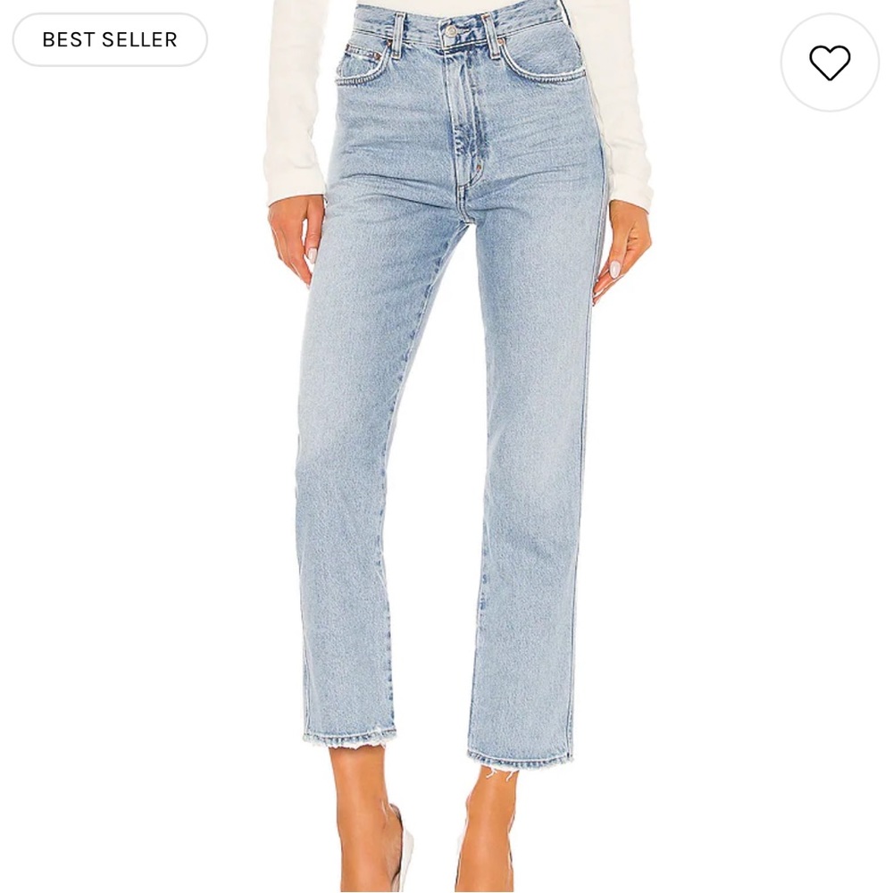 Agolde pinch waist jeans in light wash